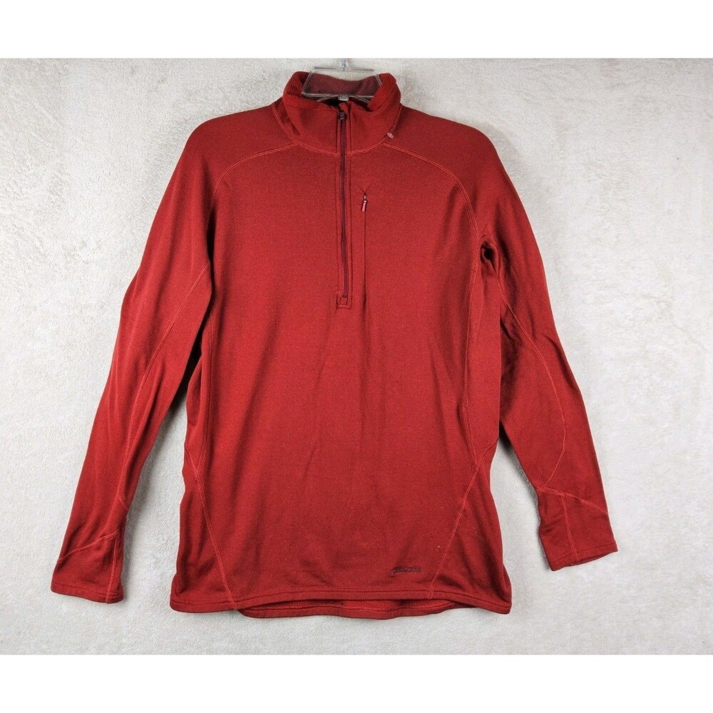 Patagonia Men's Performance Baselayer Capilene 1/4 Zip Pullover Sweatshirt Sz L